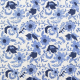 Fableism - Indian Block Print Cottage - Country Floral Blue Fabric