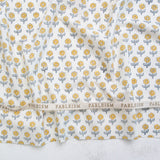 Fableism - Indian Block Print Cottage - Flowerling Yellow Fabric