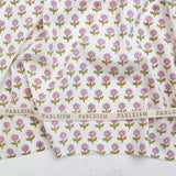 Fableism - Indian Block Print Cottage - Flowerling Pink Fabric