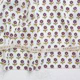 Fableism - Indian Block Print Cottage - Flowerling Eggplant Fabric