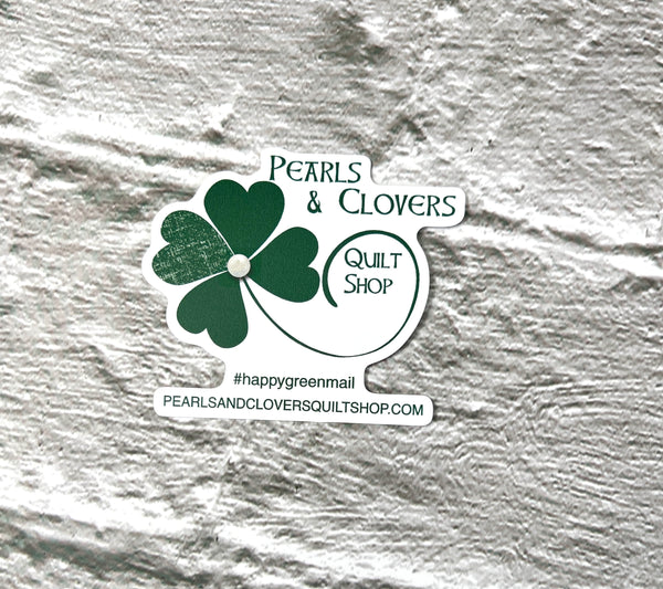 Pearls & Clovers Quilt Shop Merchandise - Vinyl Sticker