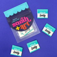 Sarah + Art - Hello Lovely Woven Labels (6 ct)