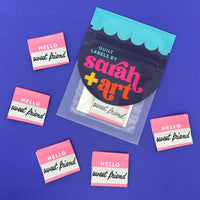 Sarah + Art - Hello Sweet Friend Woven Labels (6 ct)