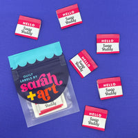 Sarah + Art - Hello Swap Buddy Woven Labels (6 ct)