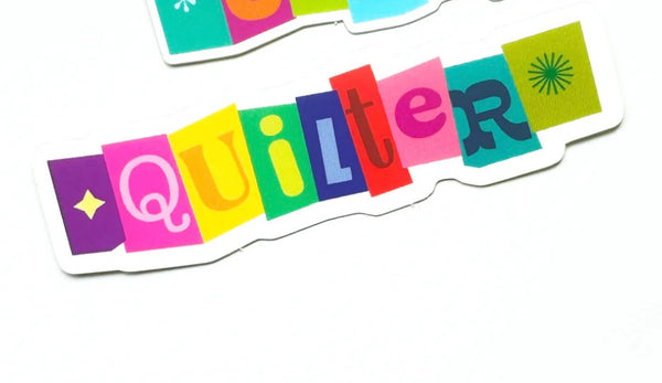 Sarah + Art - Selvedge Letters Quilter Vinyl Sticker