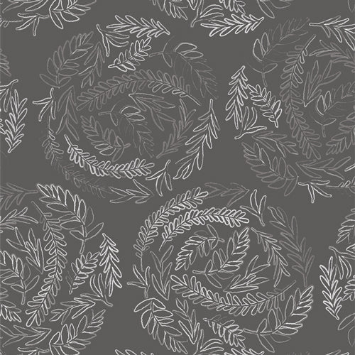 Art Gallery Fabrics - InkPerfect Carbon Edition - LINEN Fernlike Impressions Fabric