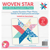 Its Sew Emma - Woven Star 6" Foundation Paper