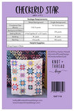 Knot and Thread - Checkered Star Quilt - Paper Pattern