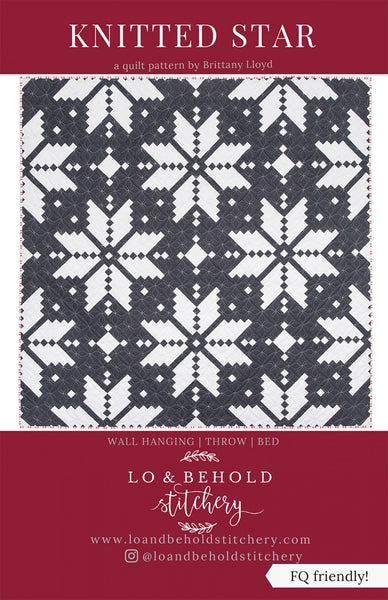Lo & Behold Stitchery - Knitted Star - Paper Pattern