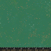 Ruby Star Society - Speckled - Metallic Emerald Fabric