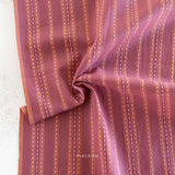 Fableism - Lucky Loom - Stitch Stripe Blackberry Fabric