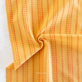 Fableism - Lucky Loom - Stitch Stripe Turmeric Fabric