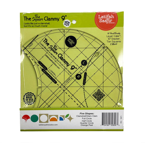 Latifah Saafir Studios - The Ten Square Clammy 9in Quilt Ruler