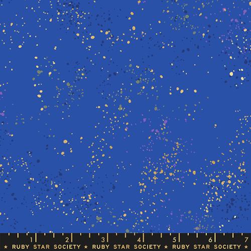 Ruby Star Society - Speckled - Metallic Blue Ribbon Fabric
