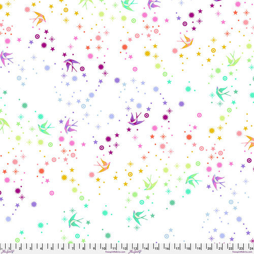 Free Spirit Fabrics - Tula Pink True Colors Minky - Fairy Dust White MINKY Fabric