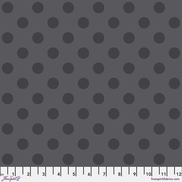 FreeSpirit Fabrics - Tula Pink True Colors Graywork - Pom Pom Carbon Fabric