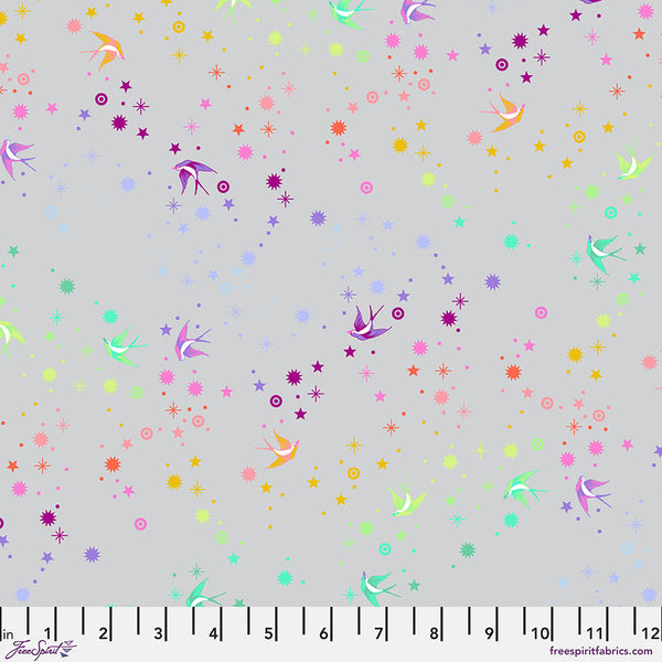 FreeSpirit Fabrics - Tula Pink True Colors Graywork - Fairy Dust Fog Fabric