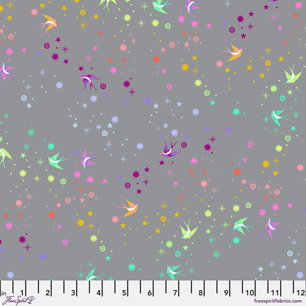 FreeSpirit Fabrics - Tula Pink True Colors Graywork - Fairy Dust Shadow Fabric