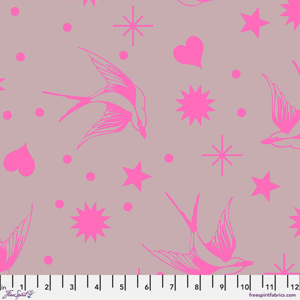 Free Spirit Fabrics - Tula Pink Neon True Colors - Fairy Flakes Cosmic Fabric