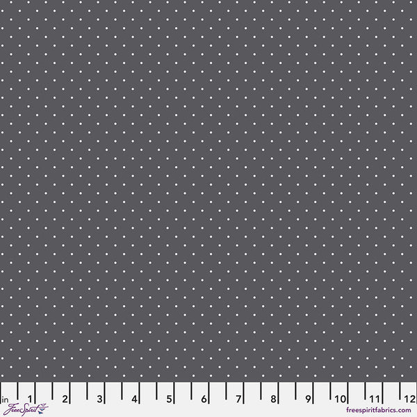 FreeSpirit Fabrics - Tula Pink True Colors Graywork - Tiny Dots Carbon Fabric