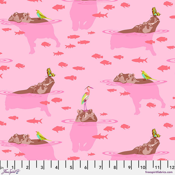 Free Spirit Fabrics - Tula Pink Everglow - My Hippos Don't Lie Nova Fabric