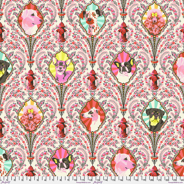 FreeSpirit Fabrics - Tula Pink Besties - Puppy Dog Eyes Blossom Metallic Fabric