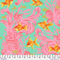 FreeSpirit Fabrics - Tula Pink Besties - Treading Water Blossom Metallic Fabric