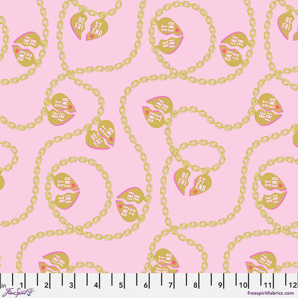 FreeSpirit Fabrics - Tula Pink Besties - Lil Charmer Blossom Metallic Fabric