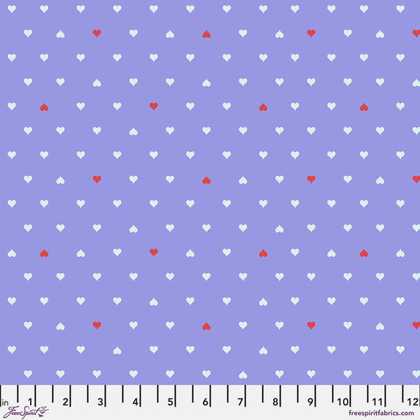 FreeSpirit Fabrics - Tula Pink Besties - Unconditional Love Bluebell Fabric