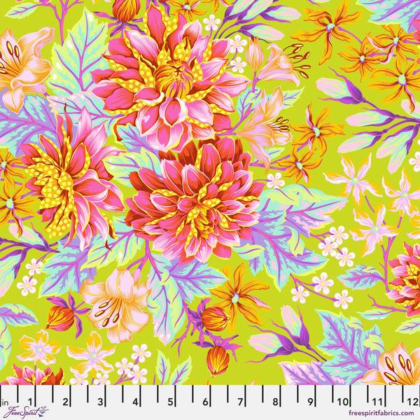 FreeSpirit Fabrics - Tula Pink Untamed - Hello Dahlia Moonbeam Fabric