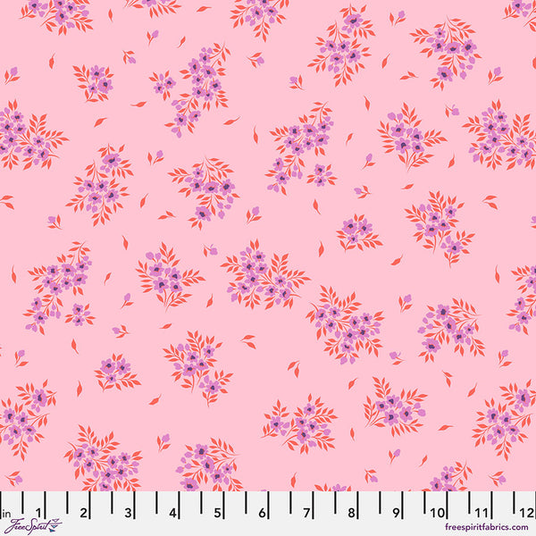 FreeSpirit Fabrics - Tula Pink Full Moon Forest II - What A Ditz Pink Lemonade Fabric