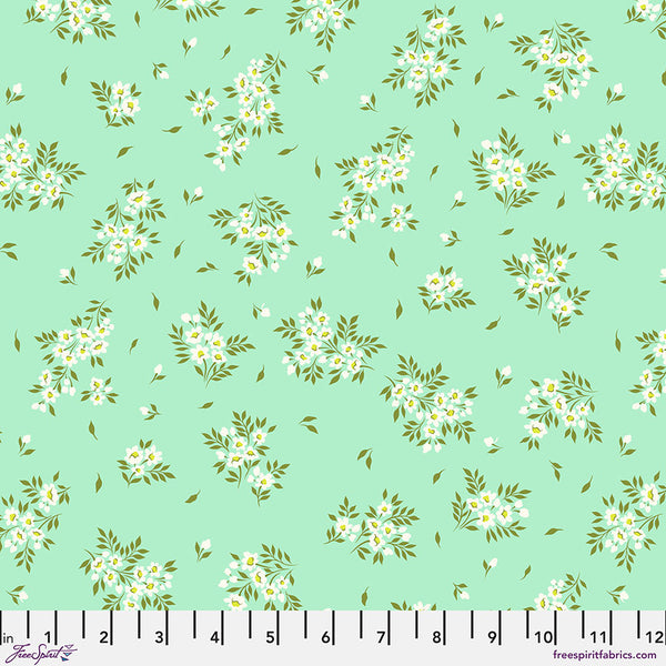 FreeSpirit Fabrics - Tula Pink Full Moon Forest II - What A Ditz Spearmint Fabric
