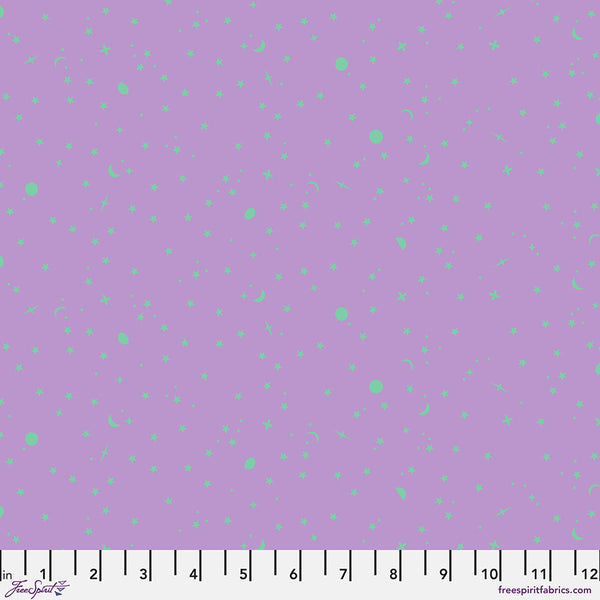 FreeSpirit Fabrics - Tula Pink Full Moon Forest II - Space Sprinkles Frozen Berry Fabric