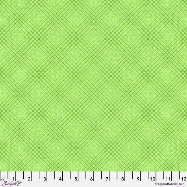 FreeSpirit Fabrics - Tula Pink Full Moon Forest II - On the Grid Apple Fabric