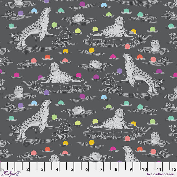 FreeSpirit Fabrics - Tula Pink Graywork - Seal the Deal Carbon Fabric