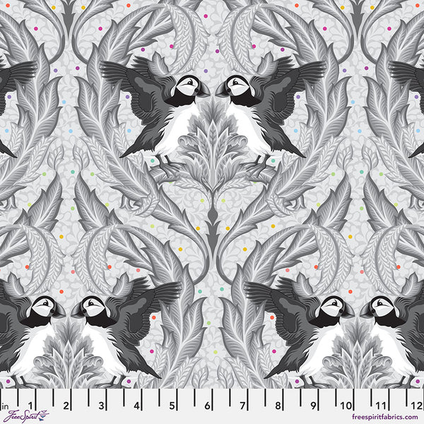 FreeSpirit Fabrics - Tula Pink Graywork - Huffin & Puffin Whisper Fabric