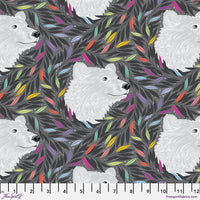 FreeSpirit Fabrics - Tula Pink Graywork - Just Bearly Carbon Fabric