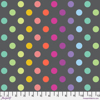 FreeSpirit Fabrics - Tula Pink True Colors Graywork - Disco Poms Carbon Fabric