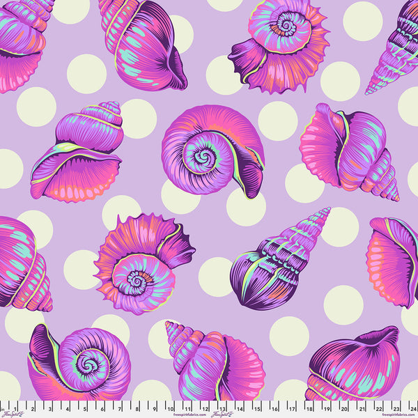 Pre-Order FreeSpirit Fabrics - 108" Wideback Floral Reef - Big Shelly Ultraviolet Fabric