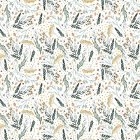 Figo - Green World - Botanical White Fabric