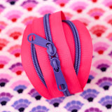 Renaissance Ribbons - 30" Zipper - Raspberry Rave