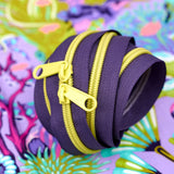Renaissance Ribbons - 30" Zipper - Electric Grape