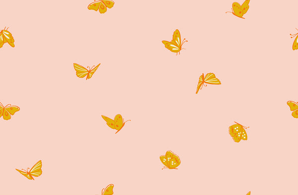 Ruby Star Society - Flowerland - Butterflies Vintage Pink Fabric