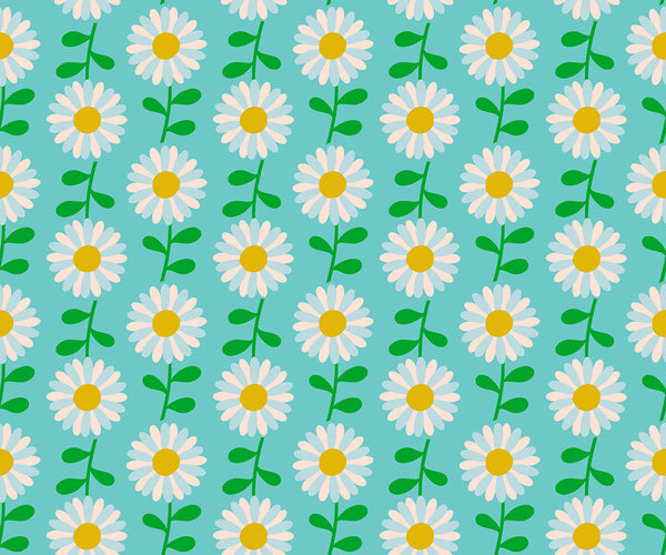 Ruby Star Society - Flowerland - Field of Flowers Turquoise Fabric