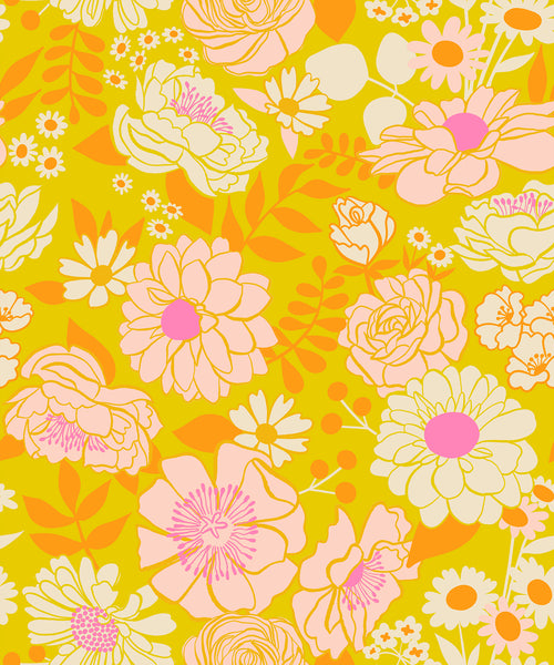 Ruby Star Society - Rise & Shine - Morning Bloom Golden Hour Fabric