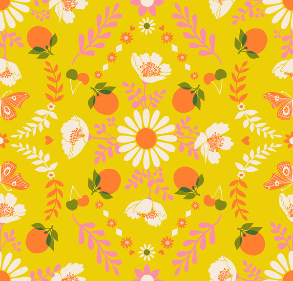 Ruby Star Society - Juicy - Poppy Garden Golden Hour Fabric