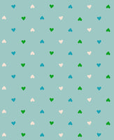 Ruby Star Society - Best Day Ever - Hearts Turquoise Fabric