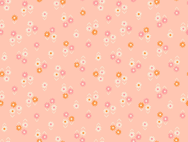 Ruby Star Society - Juicy - Baby Flowers Peach Fabric