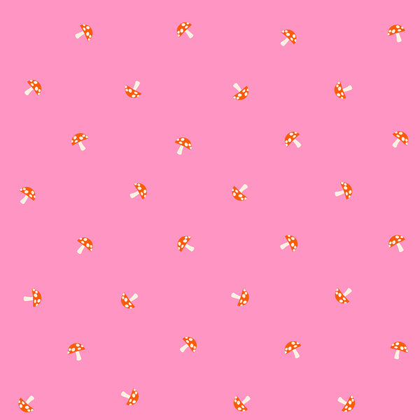 Ruby Star Society - Carousel - Tiny Mushrooms Flamingo Fabric