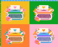 Pre-Order Ruby Star Society - Best Day Ever - Typewriter Panel Multi Fabric